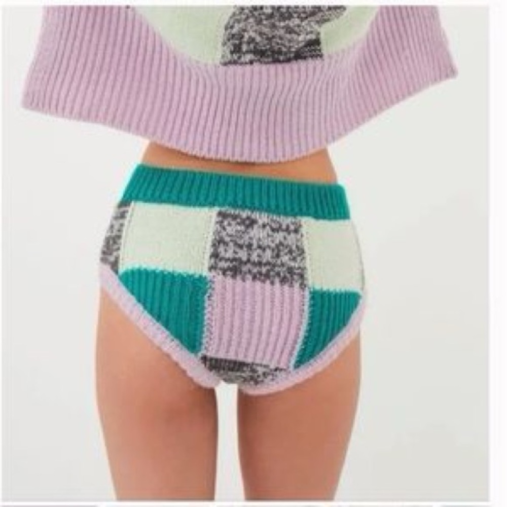 For Love And Lemons Pastel Patchwork Finley Shorts - Picture 2 of 4